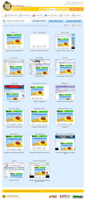 Screenshot - MailChimp's one-click email tester