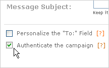 Screenshot: MailChimp Authentication