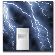Lightning can damage your computer, destroy the files on your hard drive.