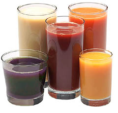 Several Glasses of Juice