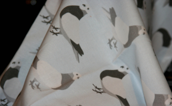 [photo] Winning fabric - Pigeon Parade by Charlene Lam